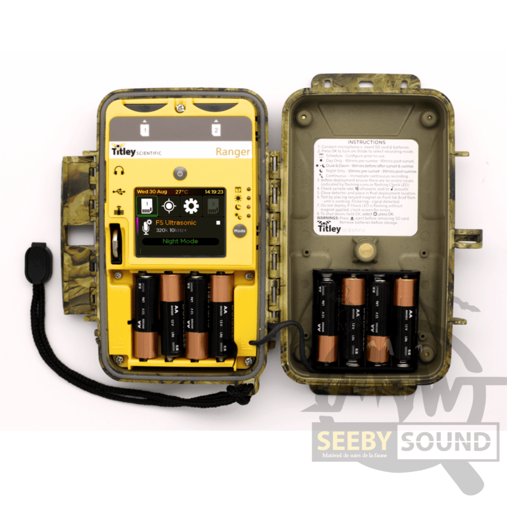 enregistreur acoustique passif titley ranger wildlife acoustics sonf meter mini sm4 chorus bat audiomoth batcorder