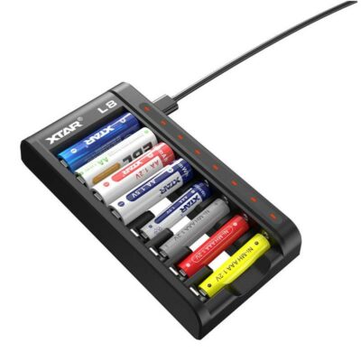 Chargeur de Piles Rechargeables AA/AAA Lithium-ion/ NiMH Xtar L8