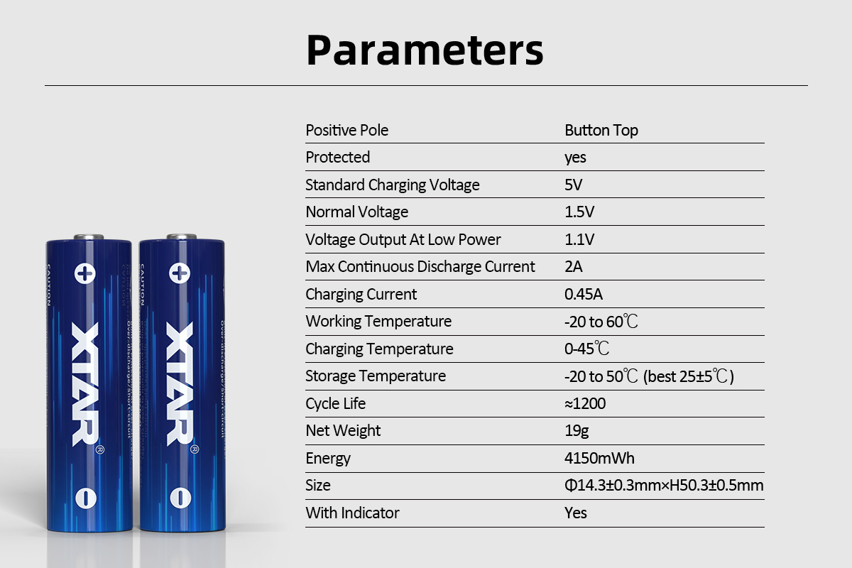 xtar piles rechargeable lithium ion li-ion ebl amazon batterie rechargeable LR6 AA