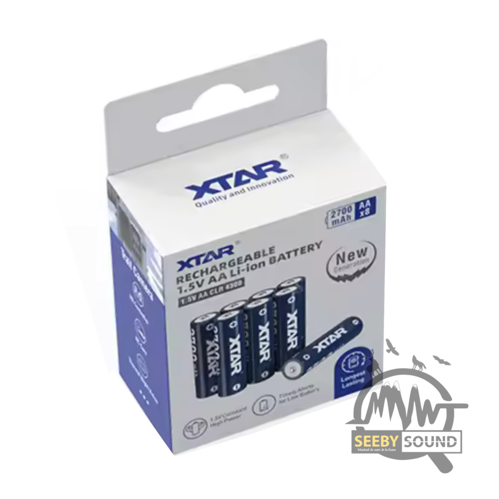 Blister de 8 Piles Rechargeables AA Lithium-ion 1.5V Xtar 4300mWh – Image 6