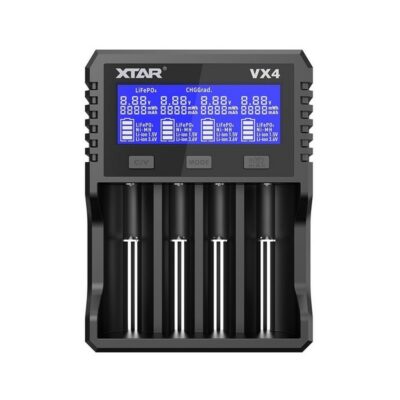 Chargeur Xtar VX4, charge les batteries Li-Ion 1,5 V, 3,7 V, les batteries 3,2 V LiFePO4 et 1,2 V NiMH